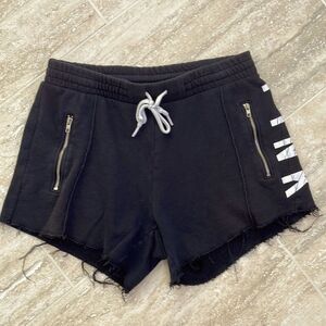 PINK  black knit Shorts - size XS
